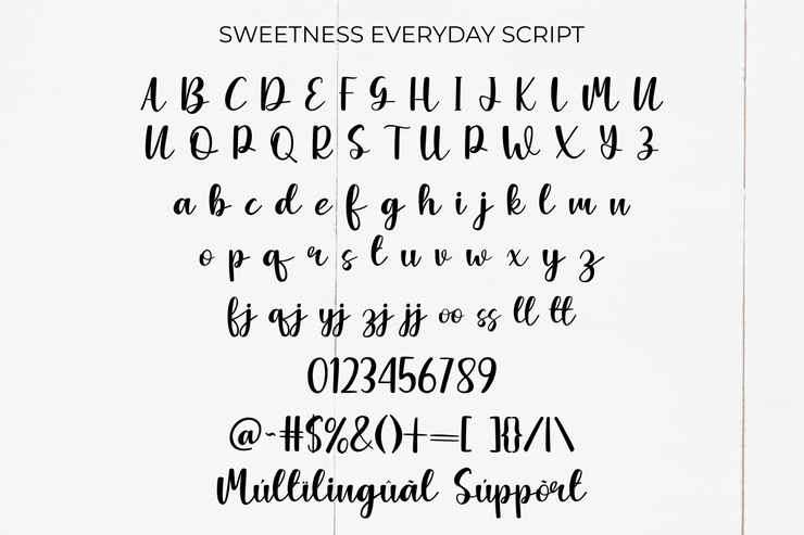 Sweetness Everyday Script字体 10