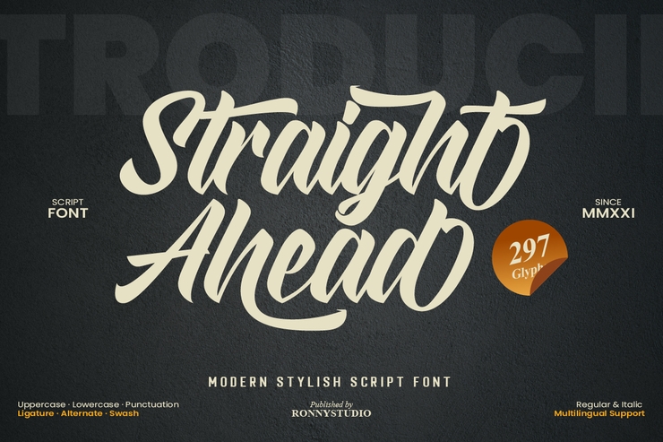 Straight Ahead字体 4