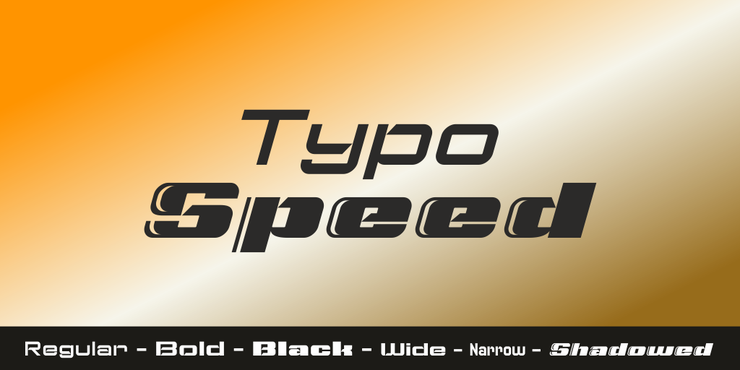 Typo Speed字体 1