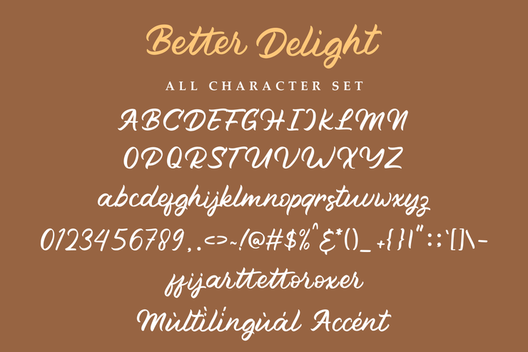 Better Delight字体 4