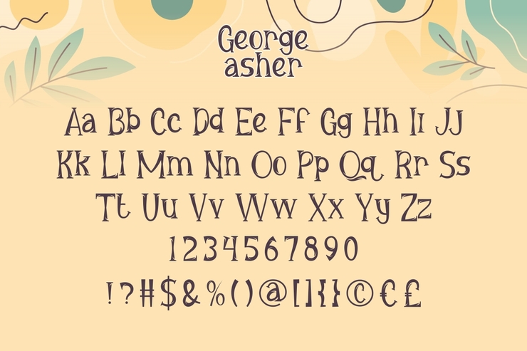 George Asher字体 3