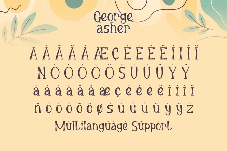 George Asher字体 4