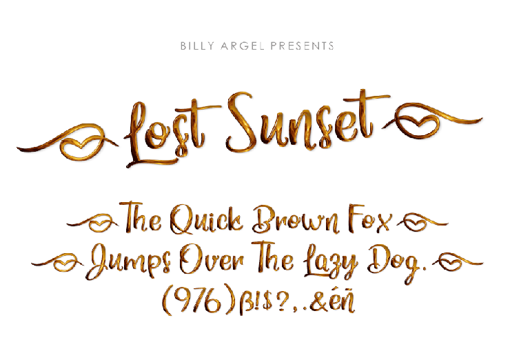 Lost Sunset字体 2