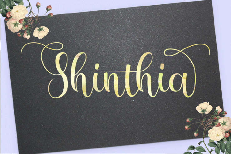 Shinthia字体 1