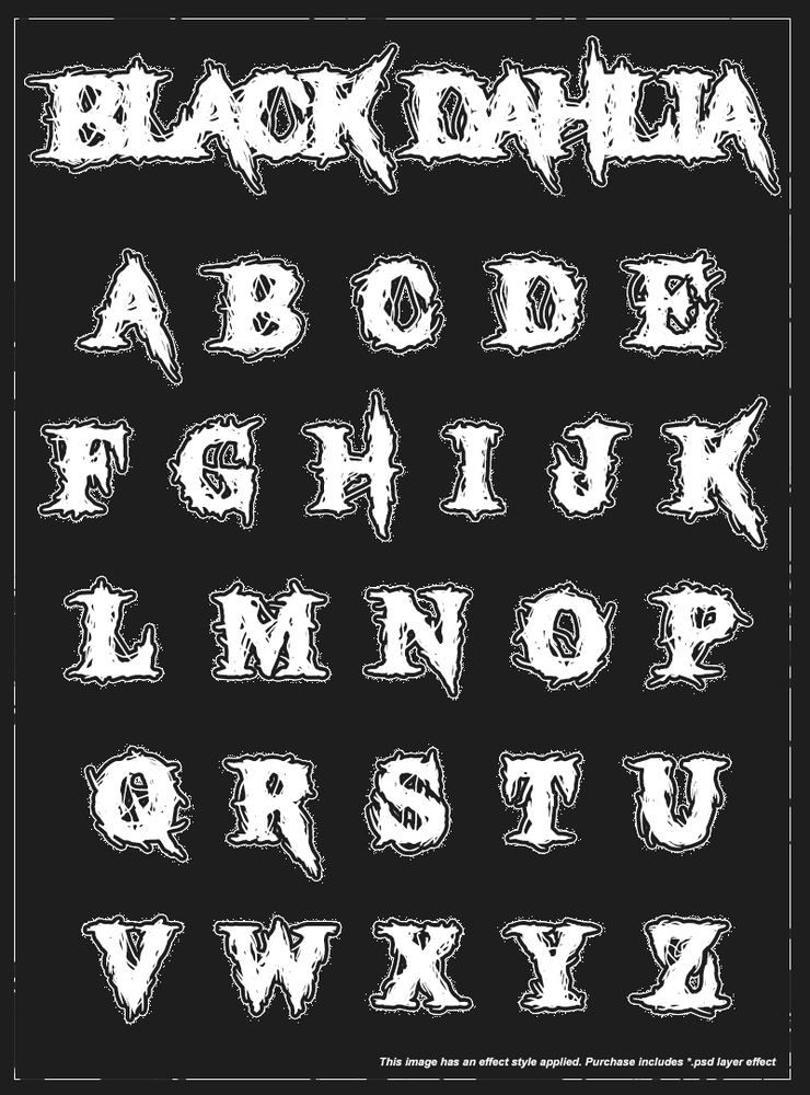 Black Dahlia字体 2