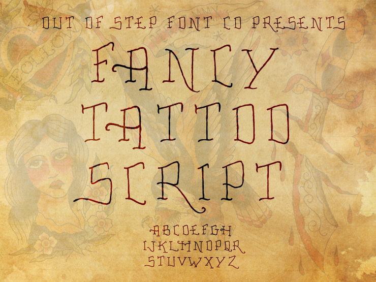 Fancy Tattoo Script字体 1