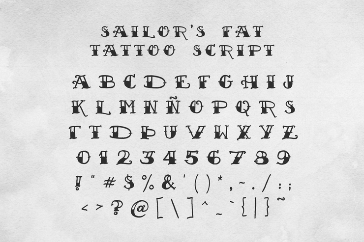 Sailor's Fat Tattoo Script字体 1