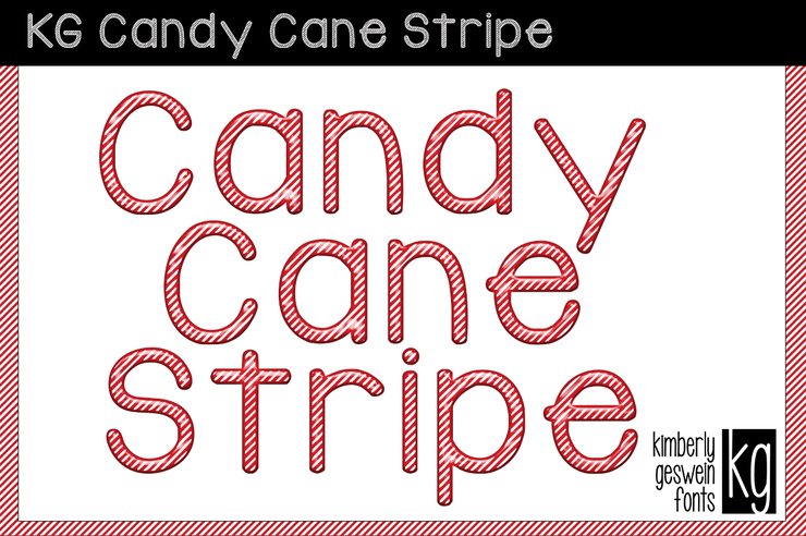KG Candy Cane Stripe字体 2