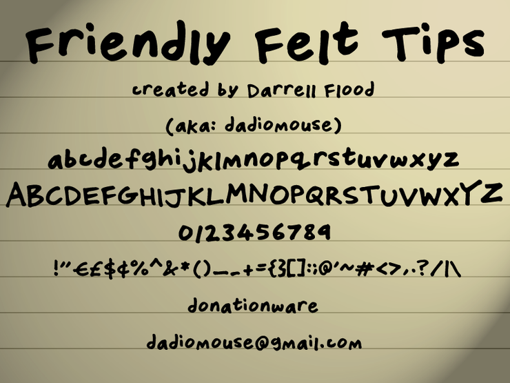 Friendly Felt Tips字体 1