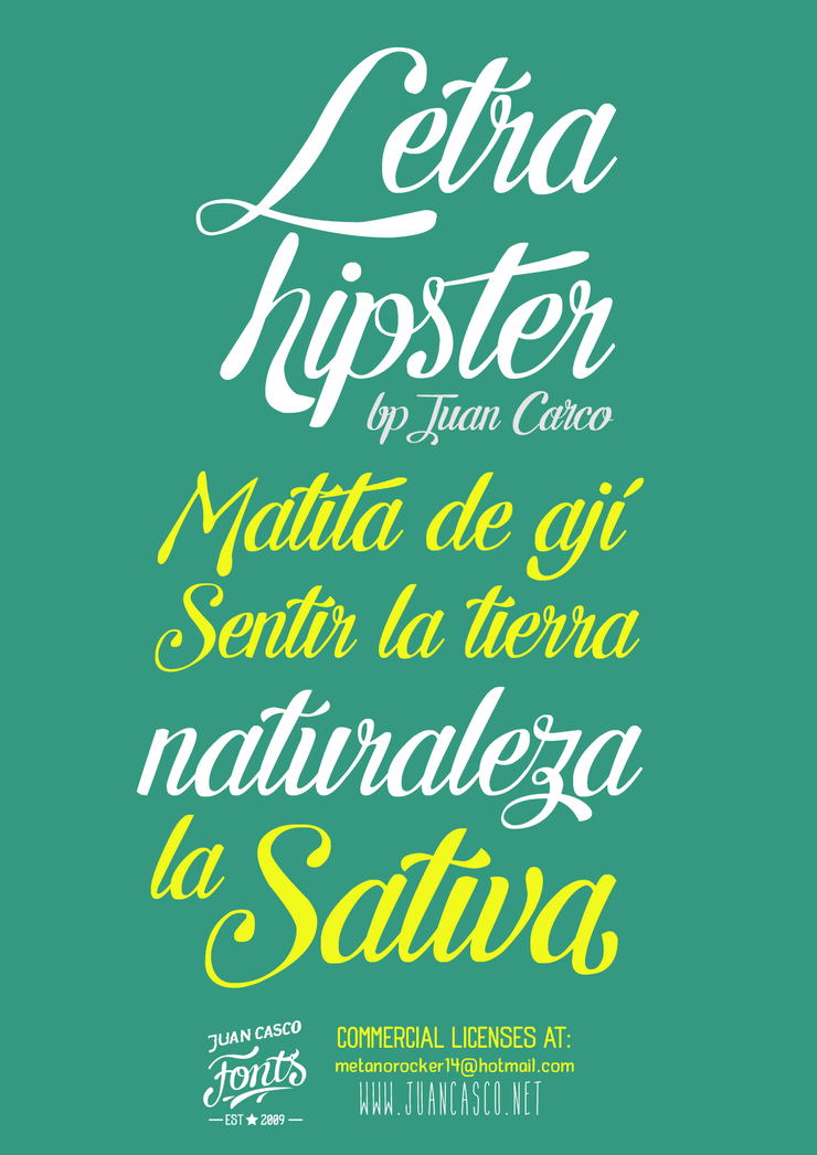 Letra Hipster字体 1