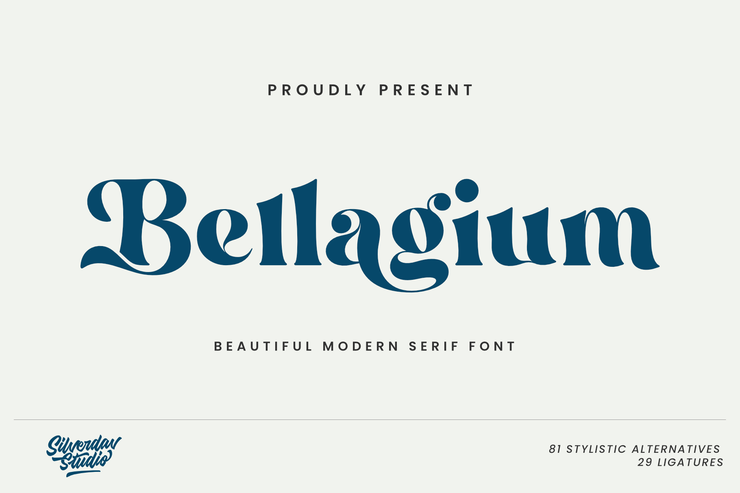 Bellagium字体 3