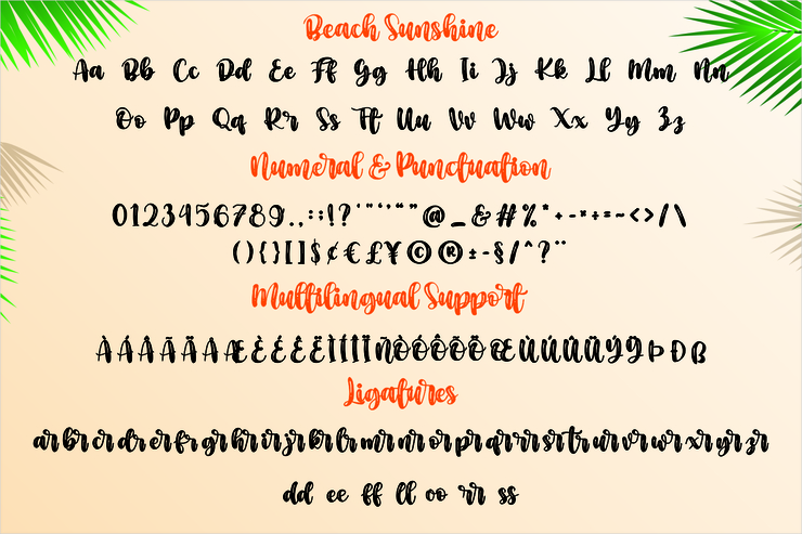 beach sunshine字体 4