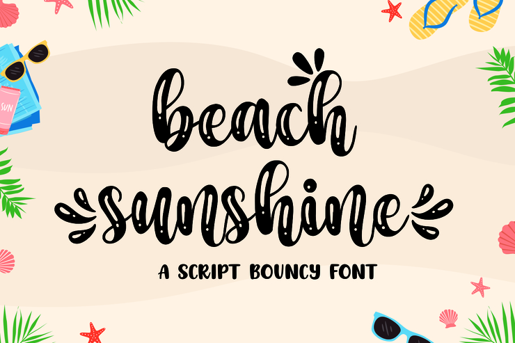 beach sunshine字体 5