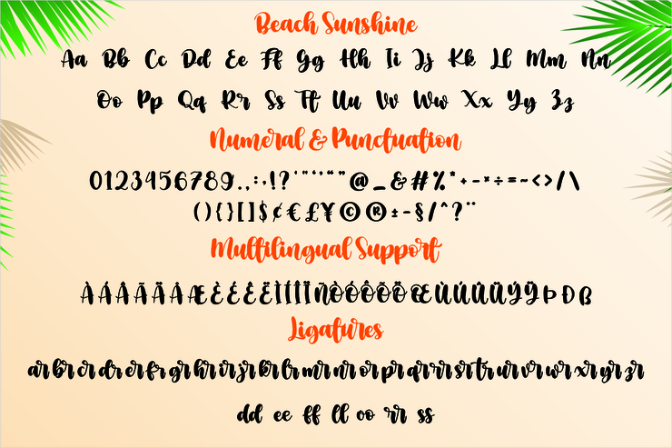 beach sunshine字体 6