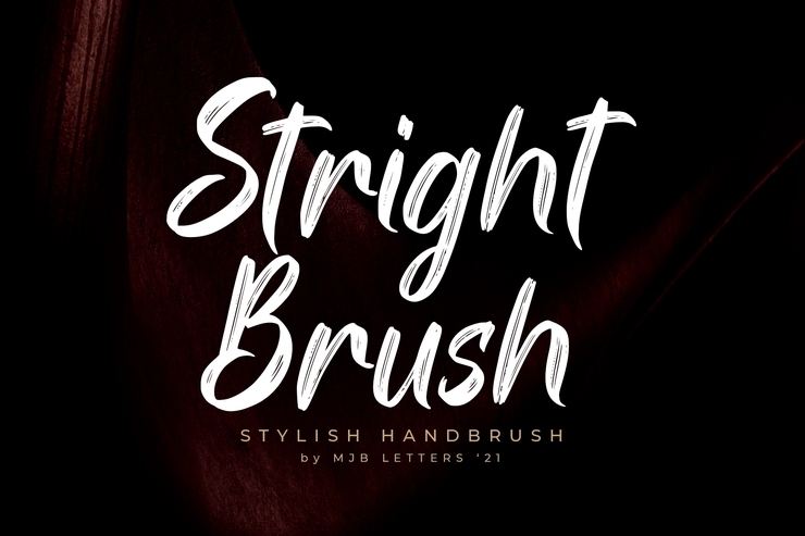 Stright Brush字体 1