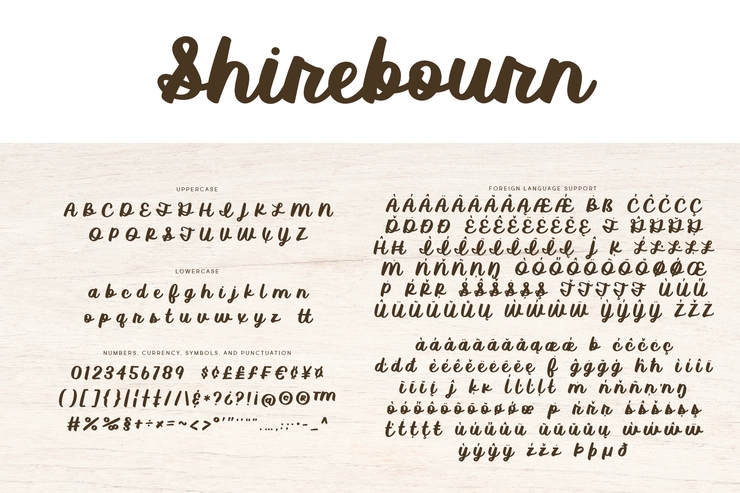 Shirebourn字体 3