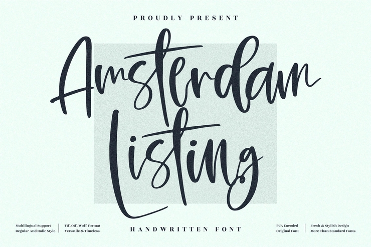 Amsterdam Listing字体 2