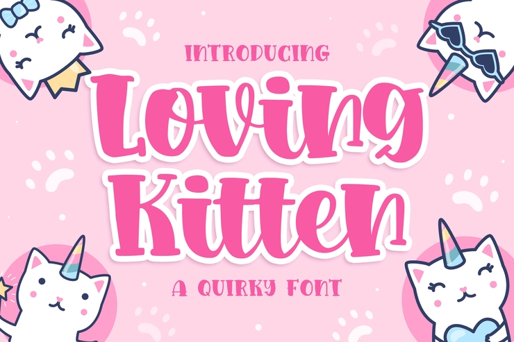 Loving kitten字体 3