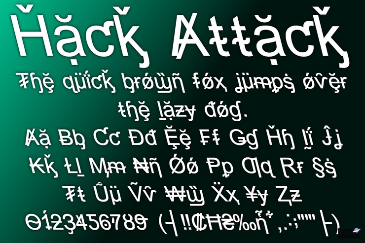 Hack Attack字体 3