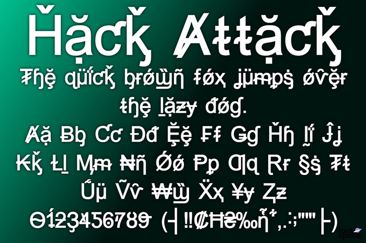 Hack Attack字体 4