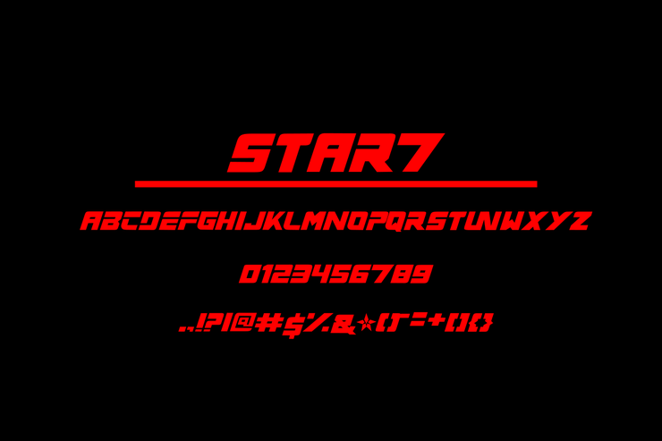STAR 7字体 5