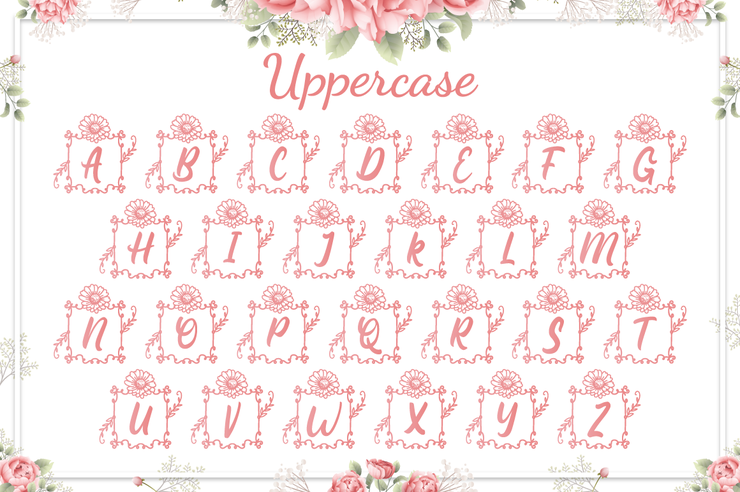 Square Lily Monogram字体 5