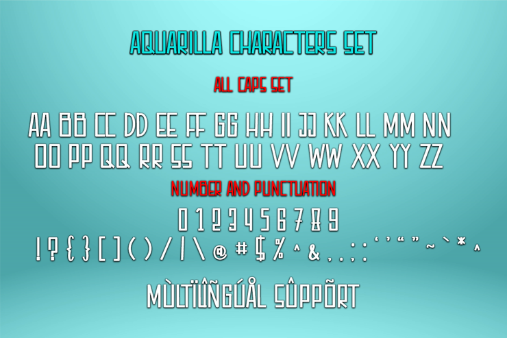 Aquarilla字体 4