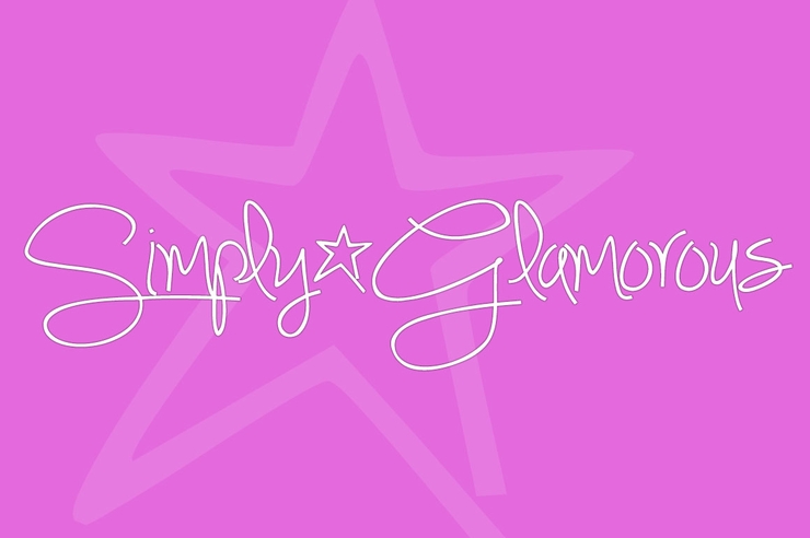 Simply Glamorous字体 1