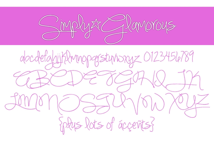 Simply Glamorous字体 2