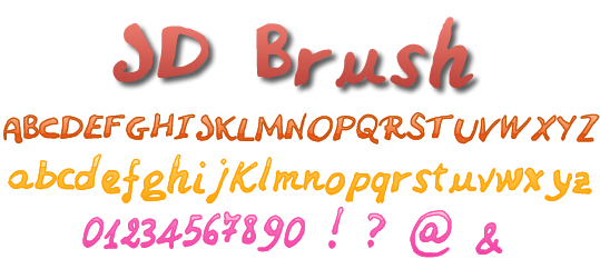 JDBrush字体 2