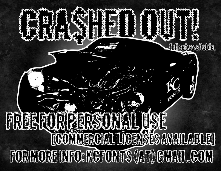 Crashed Out字体 1
