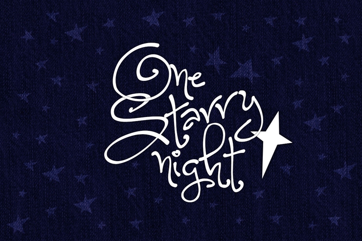 One Starry Night字体 2