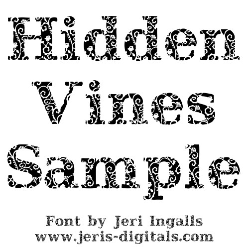 JI Hidden Vines字体 1