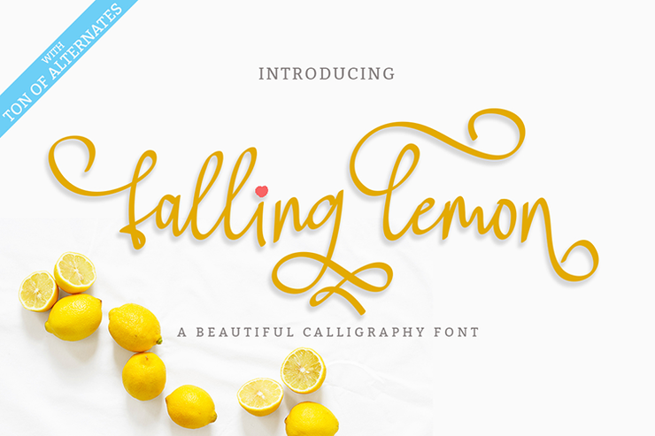 Falling Lemon字体 1