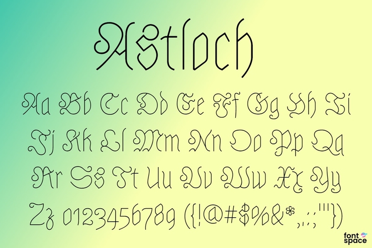 Astloch字体 1