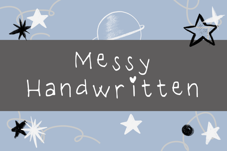 Messy Handwritten字体 1