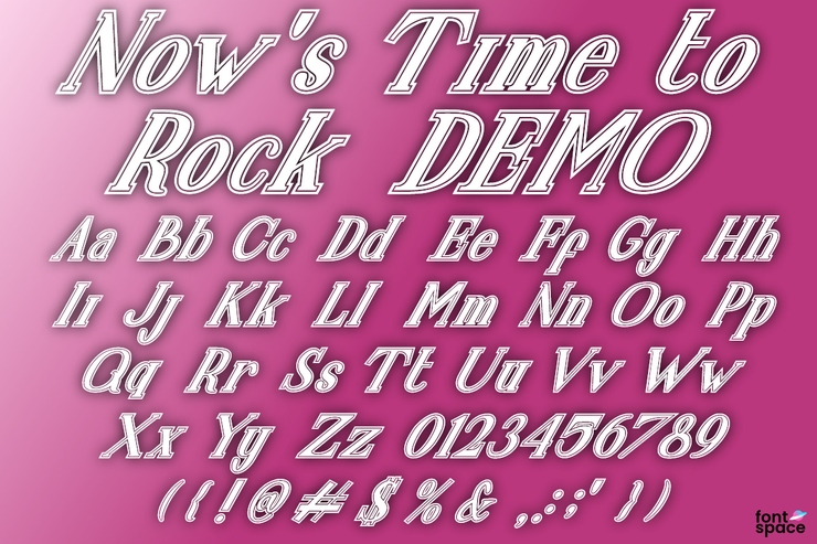 Now's Time to Rock字体 1