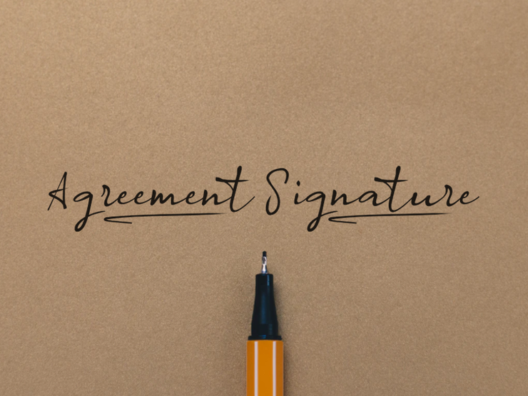 a Agreement Signature字体 1