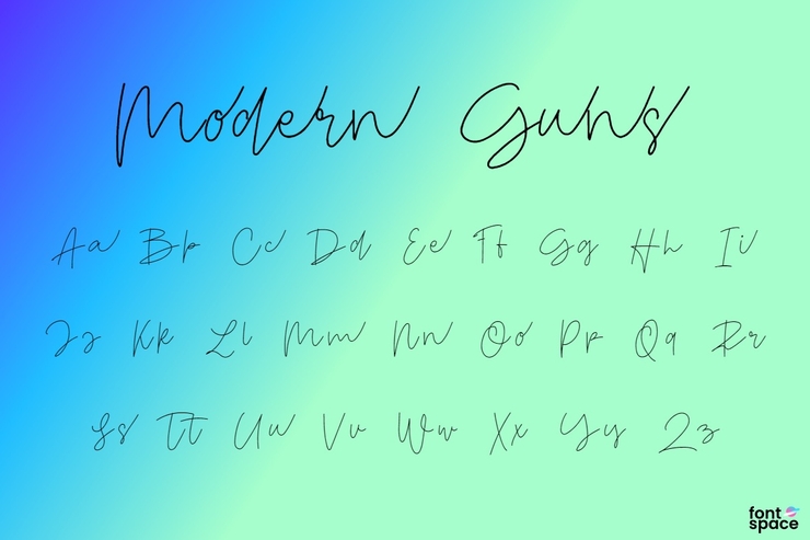 Modern Guns字体 1