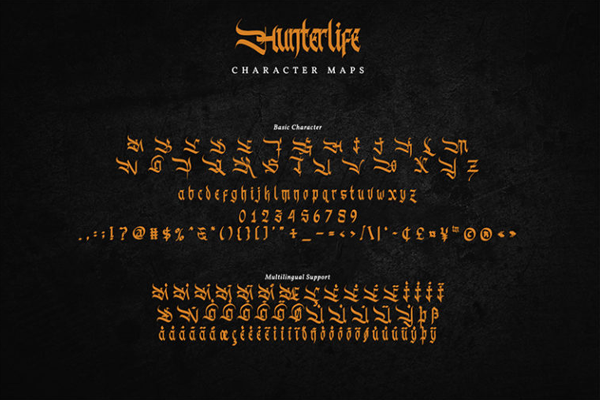 Hunterlife字体 3