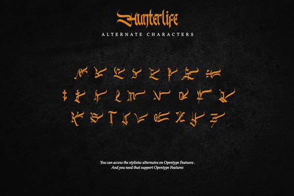 Hunterlife字体 4