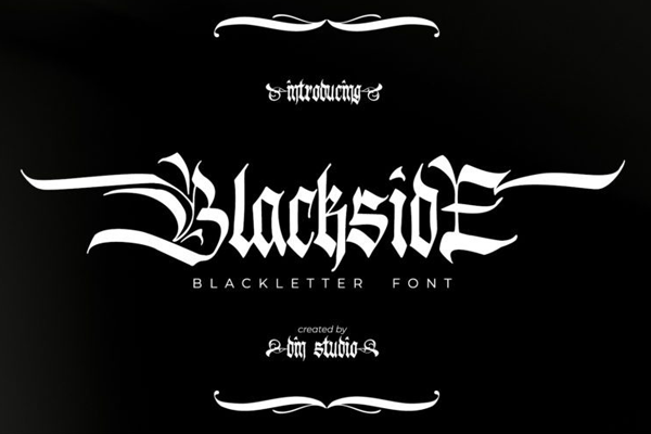 Blackside字体 3