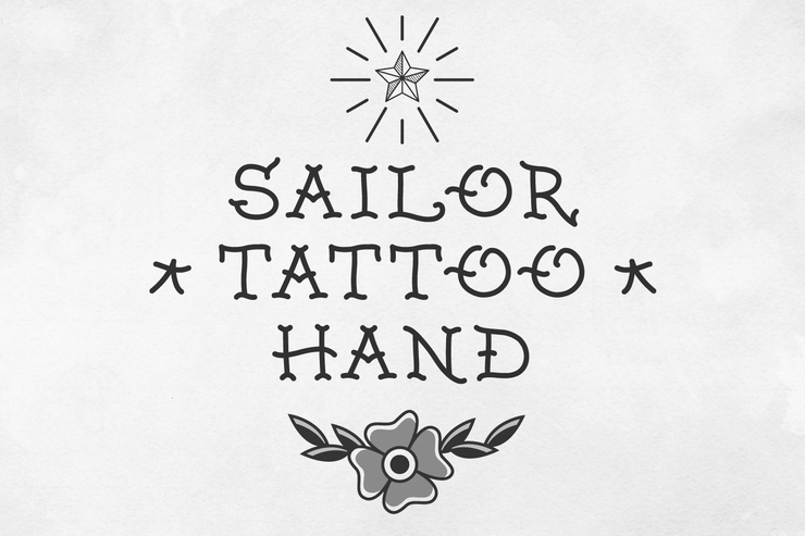 Sailor Tattoo Hand字体 2