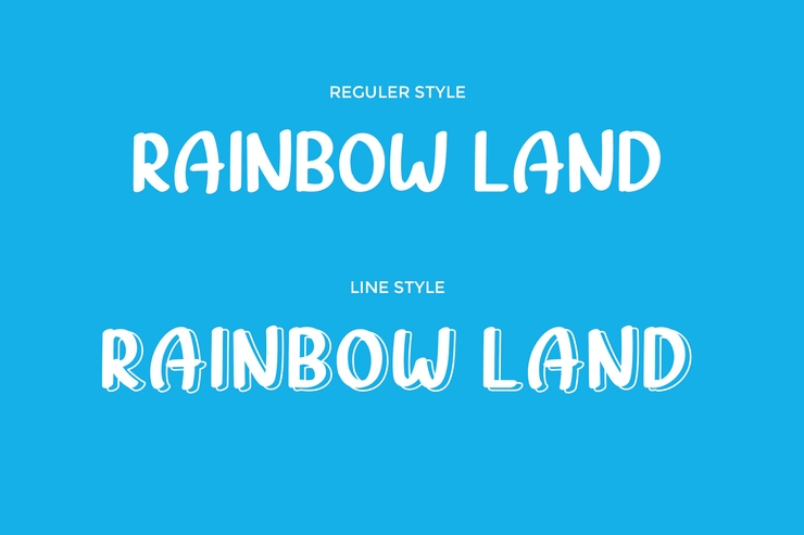 Rainbow Land字体 4