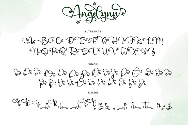 Angelynn字体 4