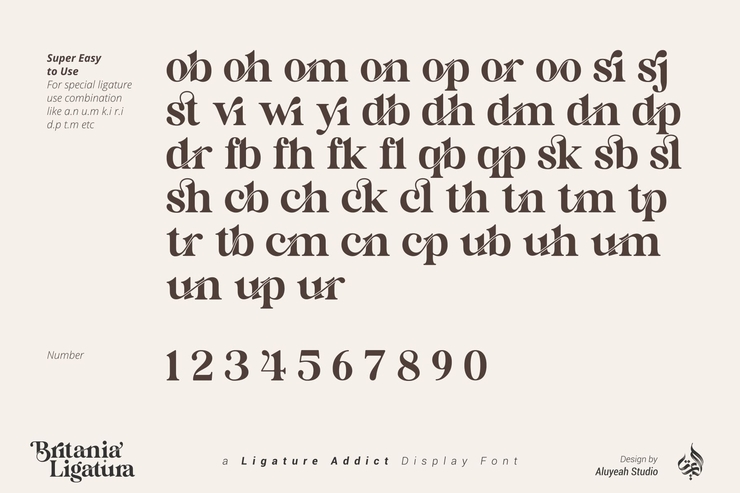 Britania Ligatura字体 9