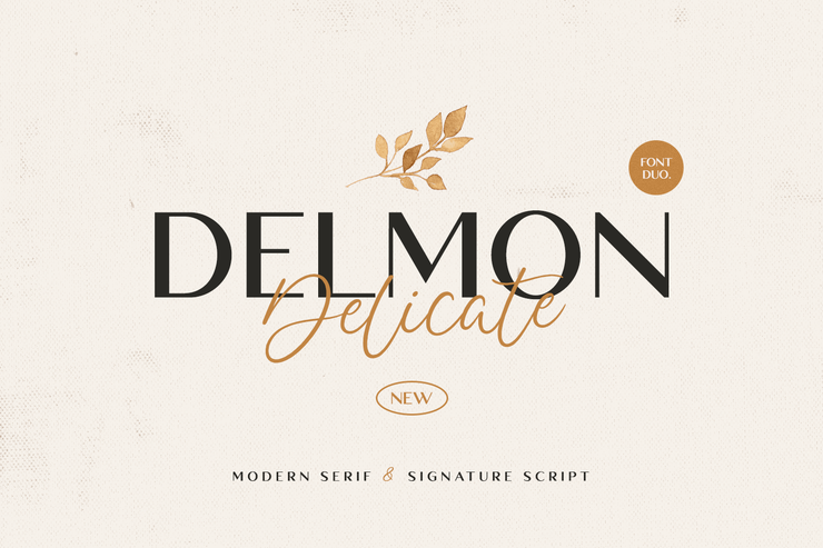 Delmon Delicate字体 1