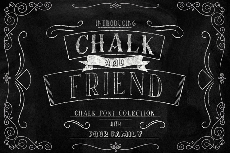 Chalk and Friend two字体 3