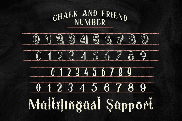 Chalk and Friend two字体 6