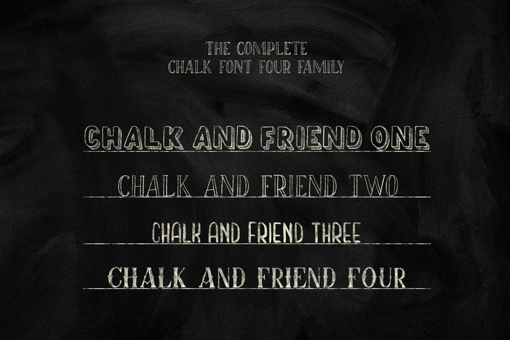 Chalk and Friend two字体 10